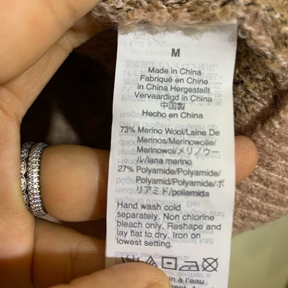 Madewell Shrunken Pullover Sweater in Leopard Pink Medium - Picture 7 of 12